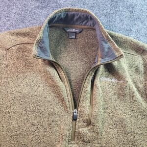 Eddie Bauer Mens Fleece Pullover Sweater 1/4 Zip Outdoor Casual Size L